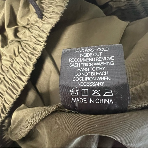 New Ruti The Parachute Wide Leg Pants Olive Green Sz XS - Picture 6 of 9